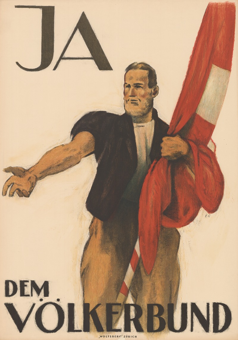 Ja dem Völkerbund by Эмиль Кардина, 1920 — digital art print download