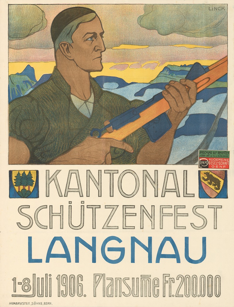 Kantonal Schützenfest Langnau by Ernst Linck, 1906 — digital art print download