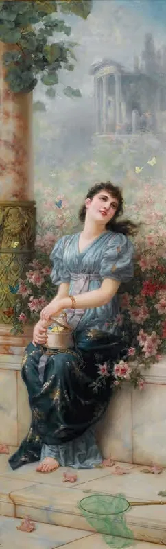 Catching Butterflies by Emile Eisman-Semenowsky — digital art print download