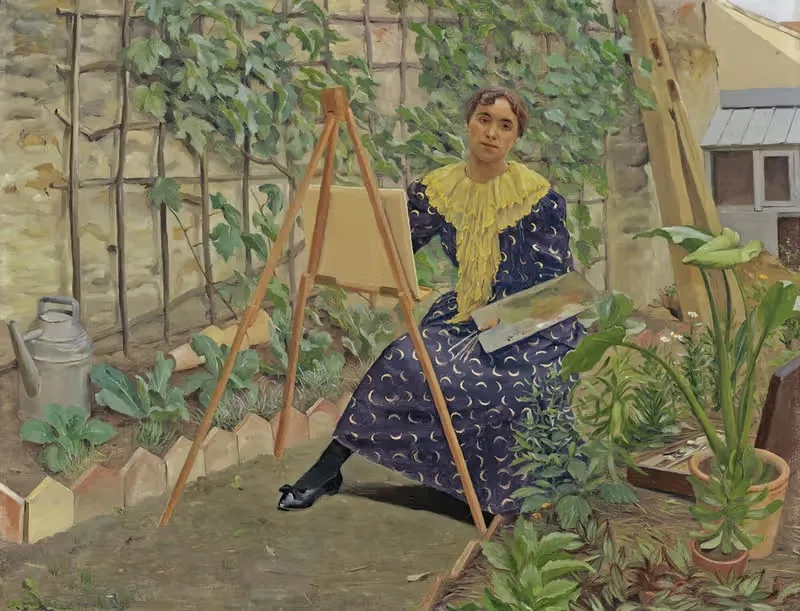 Young Girl Painting — Félix Vallotton