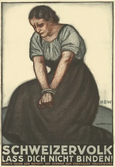 Schweizervolk lass Dich nicht binden! by Ханс Бит Виланд, 1920 — digital art print download