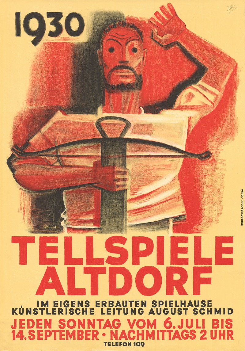 Tellspiele Altdorf by Heinrich Danioth, 1930 — digital art print download