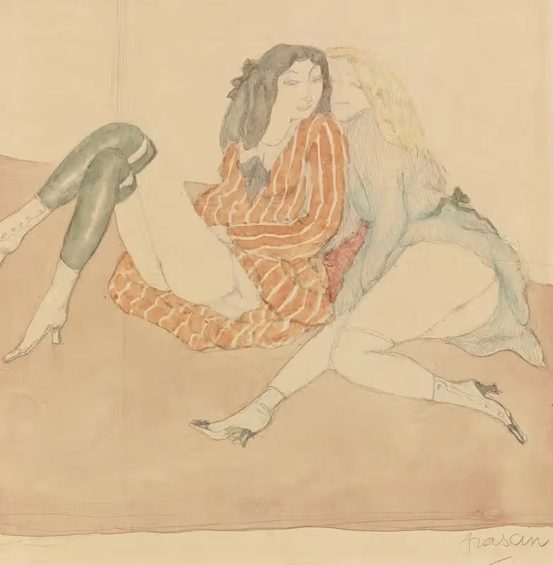 Deux Jeunes Filles Par Terre — Jules Pascin