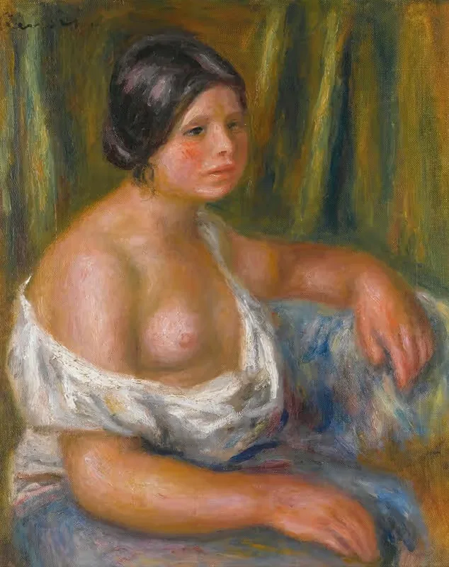 Женщина в синем — Пьер-Огюст Ренуар