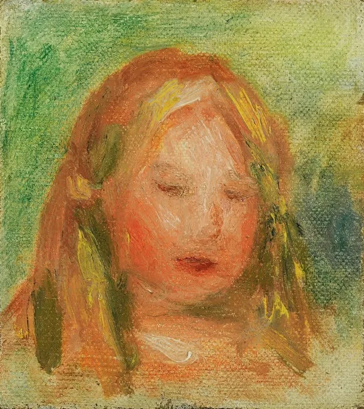 Étude; Tête D'enfant by Pierre-Auguste Renoir — digital art print download