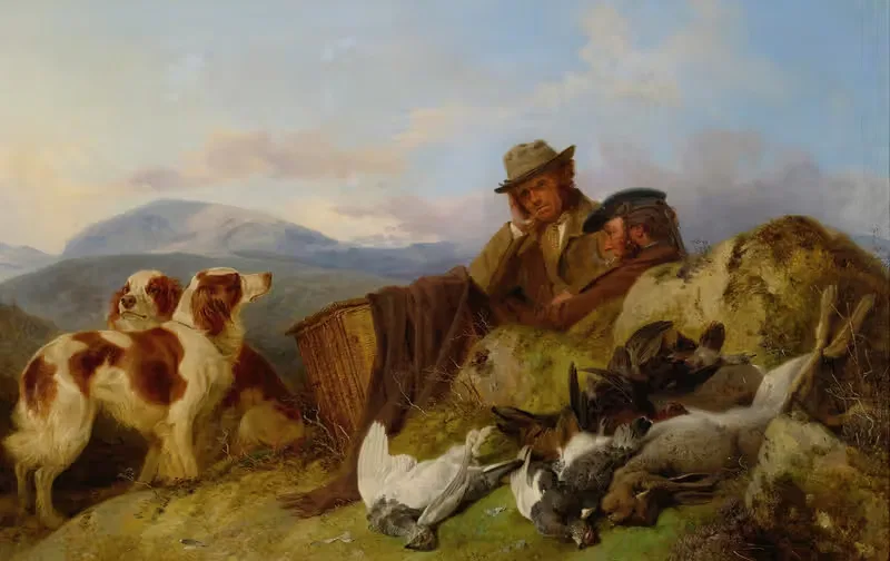 The Day's Bag by Richard Ansdell, 1864 — digital art print download