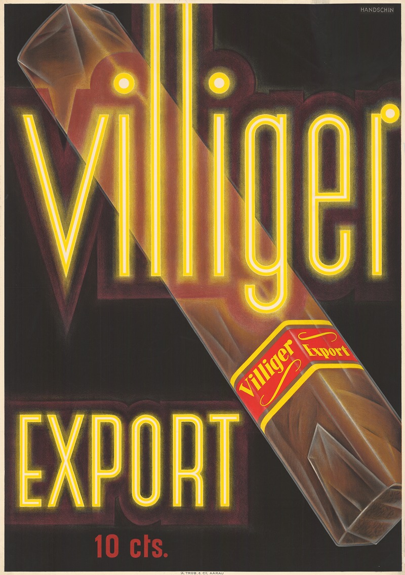 Villiger Export – 10 cts. by Johannes Handschin, 1940 — digital art print download