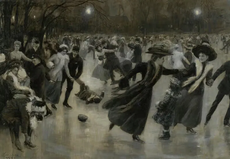 Вечеринка на льду by Вильгельм Гаузе, 1909 — digital art print download