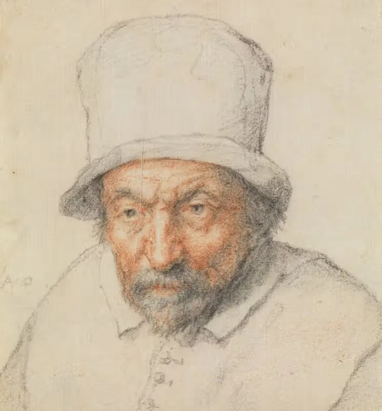 Head of a Bearded Man in a Hat — Adriaen van Ostade