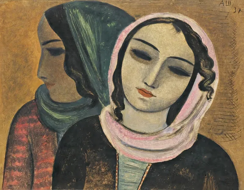 Грузинские девушки by Александр Васильевич Шевченко, 1931 — digital art print download