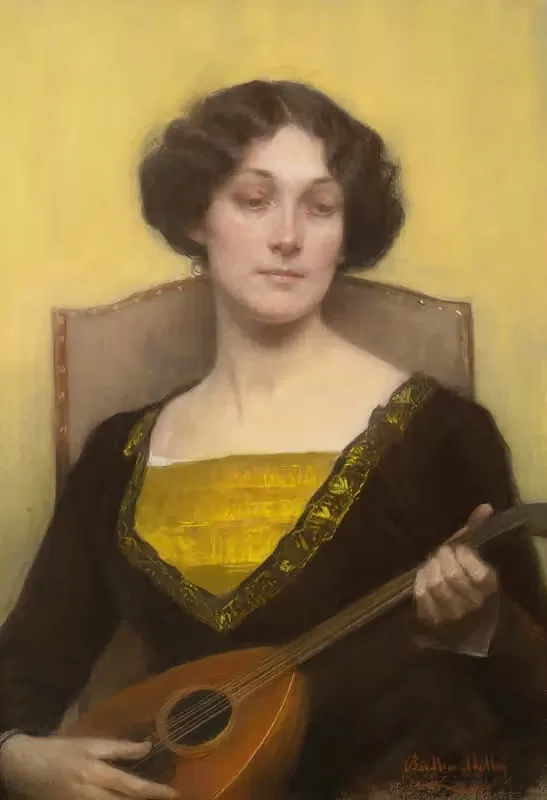 Emilia Floege Playing The Mandolin — Bertha Müller