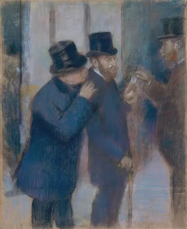 Portraits at the Stock Exchange — Edgar Degas