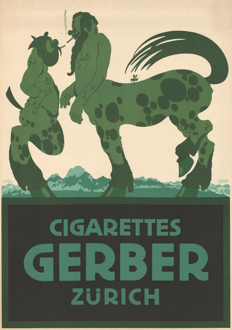 Cigarettes Gerber Zürich by Юлий Клингер, 1908 — digital art print download