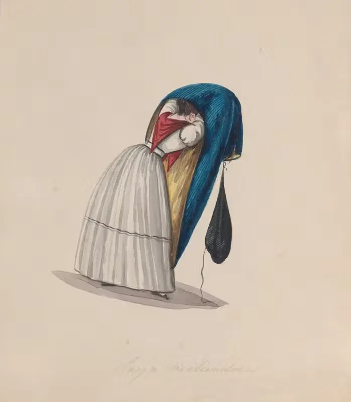 A woman getting into her saya viewed from behind — Francisco Fierro
