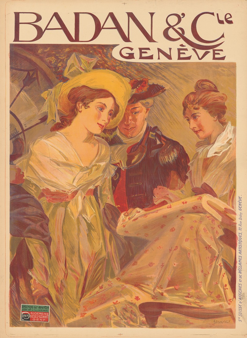 Badan & Cie., Genève by Louis Dunki, 1905 — digital art print download