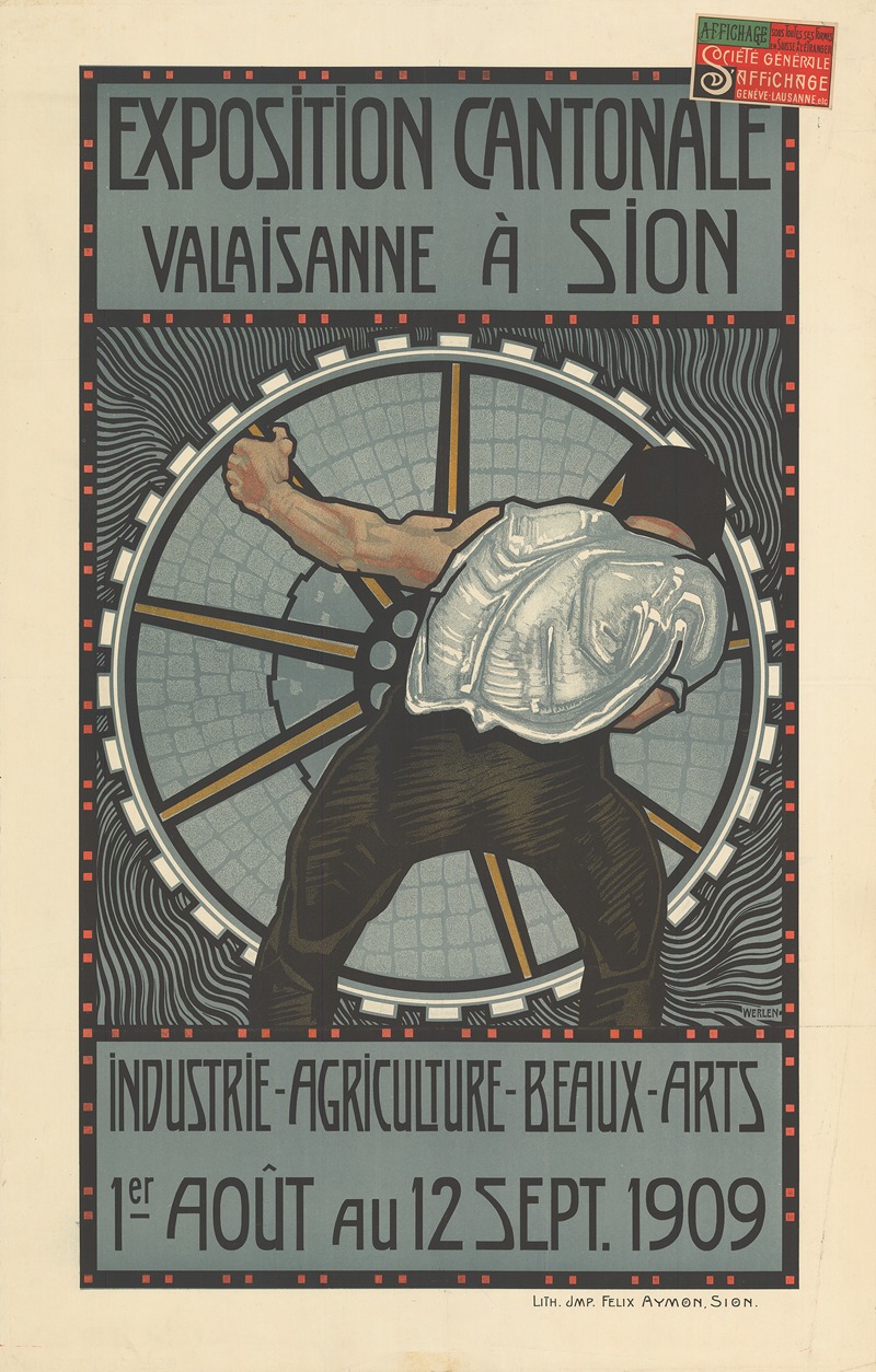 Exposition cantonale Valaisanne à Sion by Ludwig Werlen, 1909 — digital art print download
