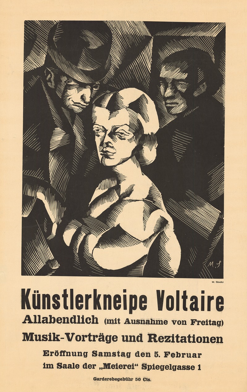 Künstlerkneipe Voltaire by Marcel Słodki, 1916 — digital art print download