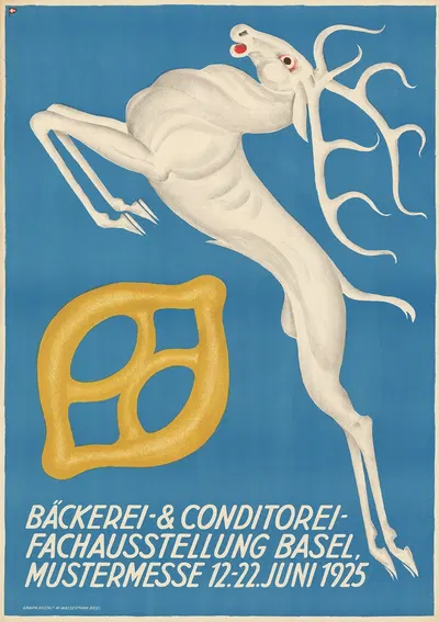 Bäckerei- und Conditorei-Fachausstellung Basel by Otto Plattner, 1925 — digital art print download