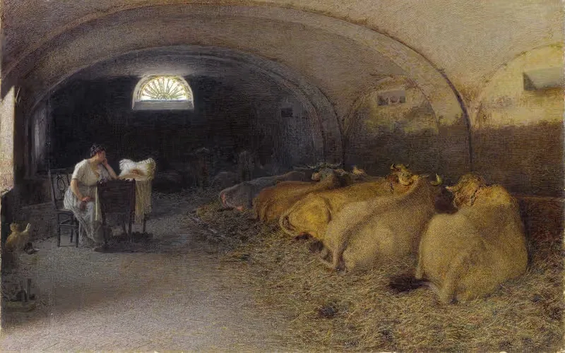 Pax (La Stalla) by Angelo Morbelli, 1918 — digital art print download