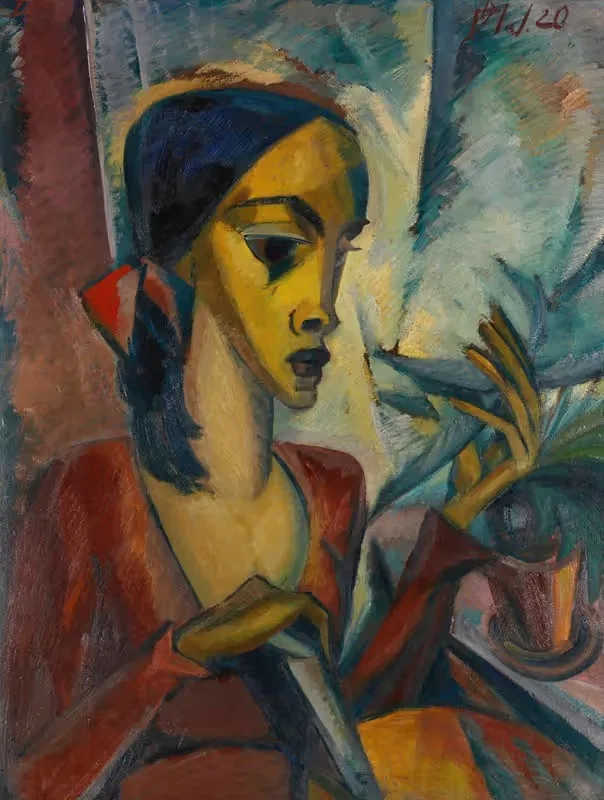 Аннемари I (У окна) by Доротея Мецель-Йохансен, 1920 — digital art print download