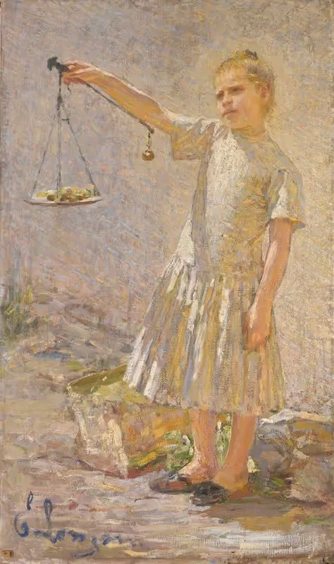 Продавщица фруктов by Эмилио Лонгони — digital art print download