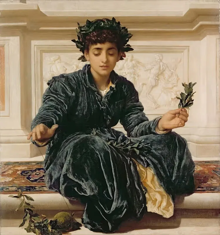 Weaving the Wreath by Frederic Leighton — digital art print download