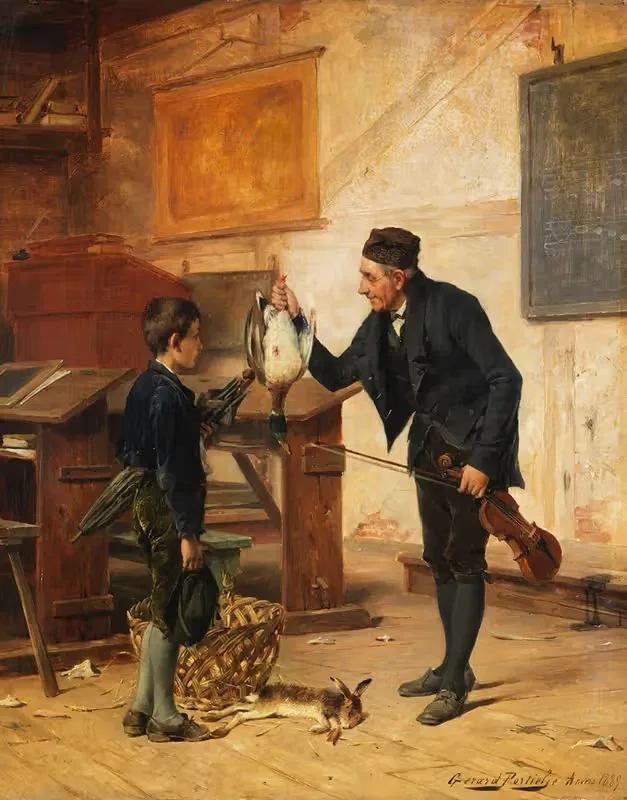 Залог за урок скрипки by Жерар Портьель, 1889 — digital art print download