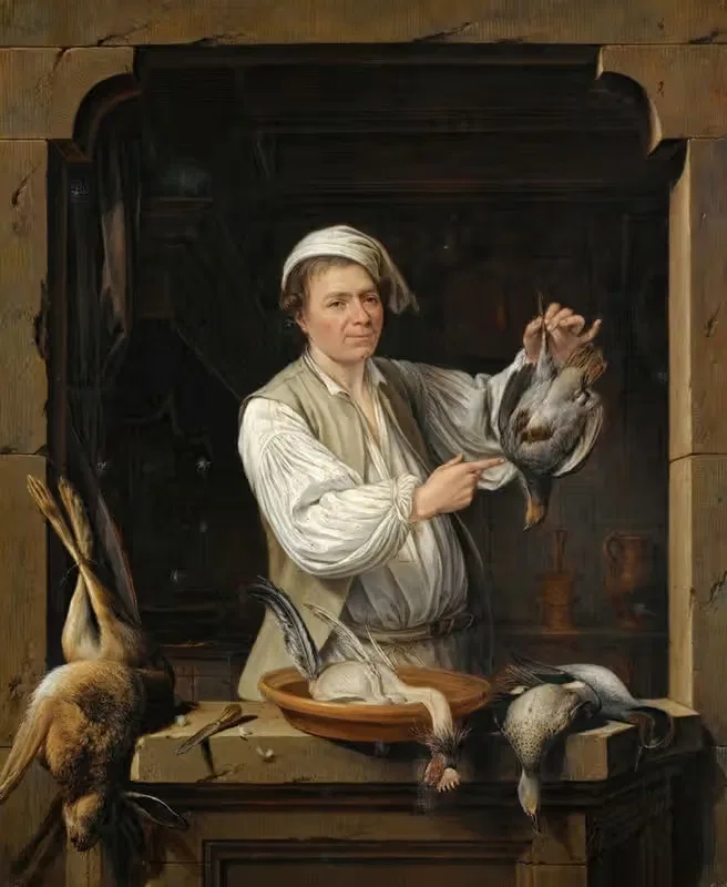 Мужчина у окна, продающий дичь by Геррит Зегелаар, 1771 — digital art print download