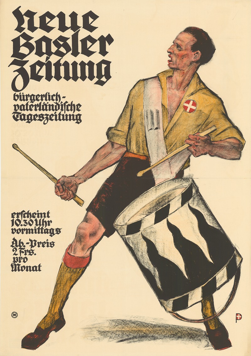 Neue Basler Zeitung by Otto Plattner — digital art print download