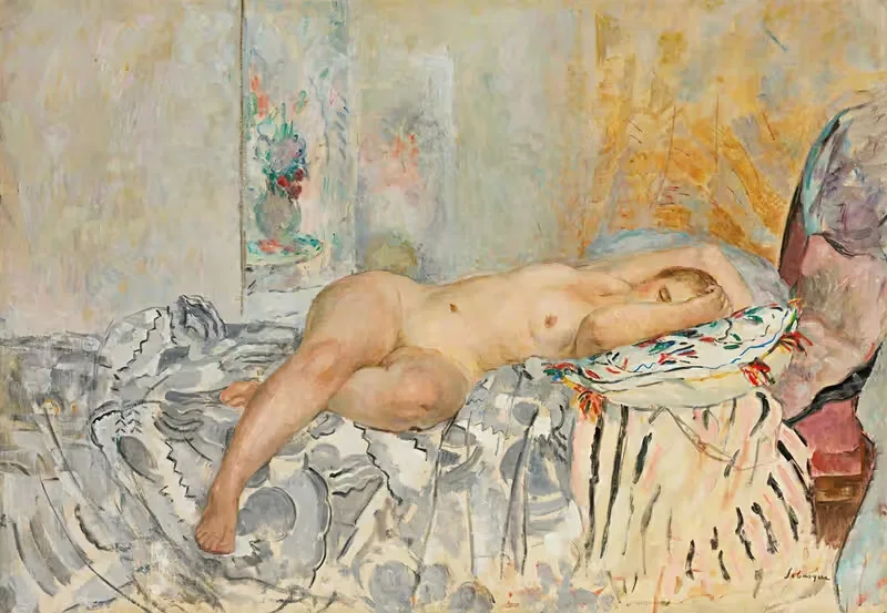 Nu Allongé Au Coussin Espagnol by Henri Lebasque, 1925 — digital art print download