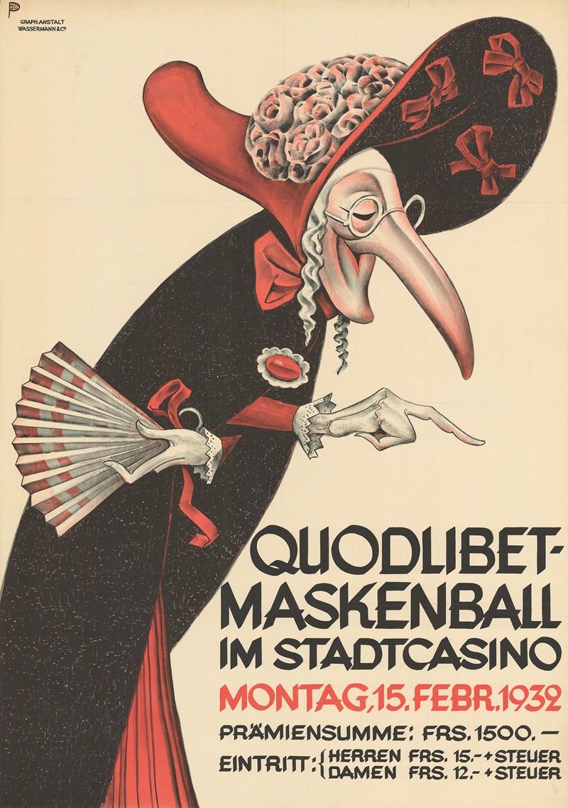 Quodlibet-Maskenball im Stadtcasino Basel — Otto Plattner