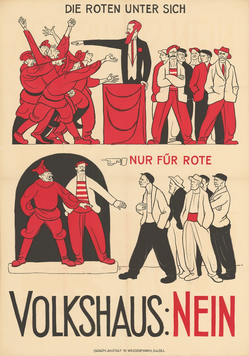 Volkshaus; Nein! by Otto Plattner, 1923 — digital art print download