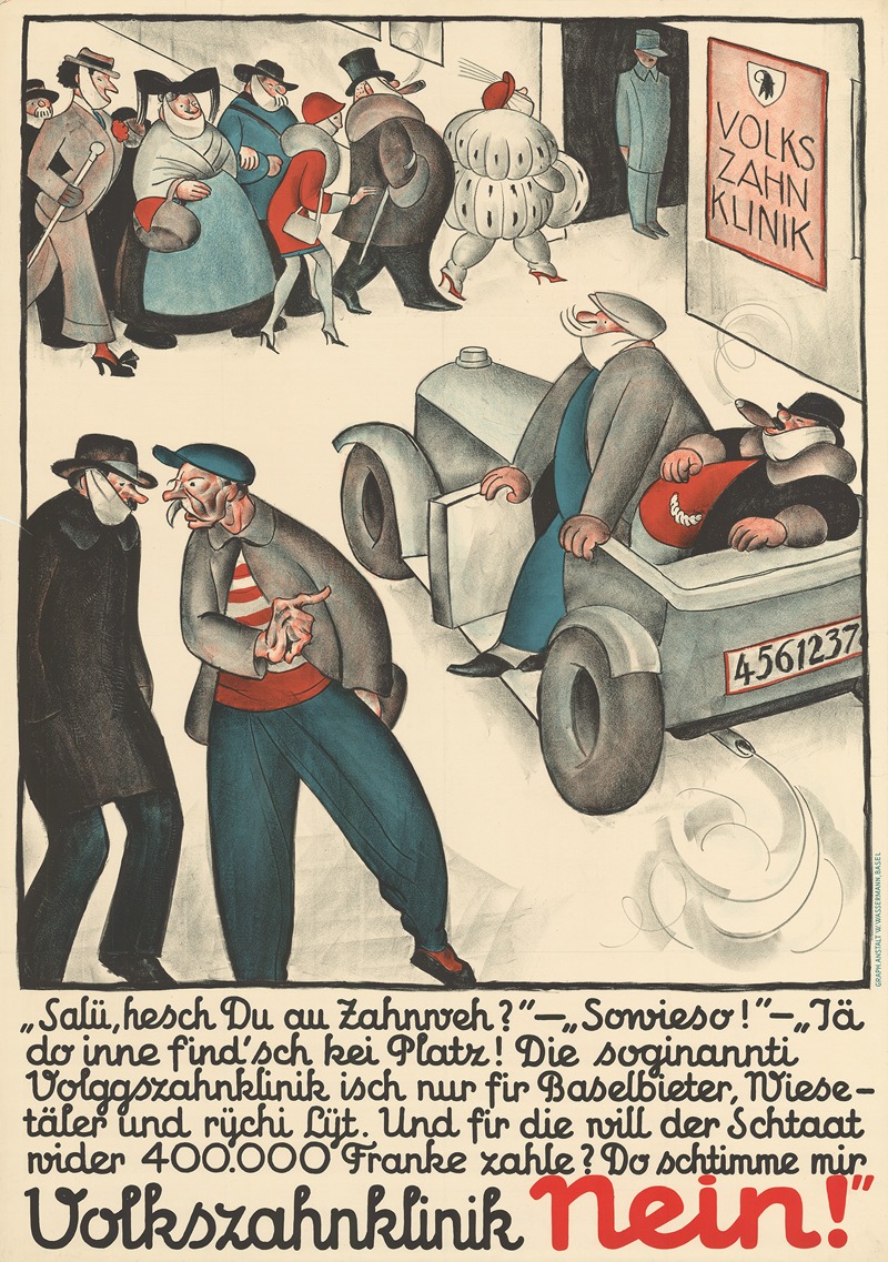 Volkszahnklinik Nein! by Otto Plattner, 1928 — digital art print download