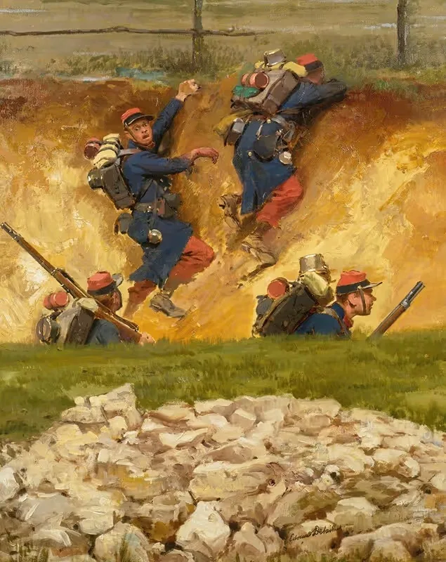 В овраге. Линьярды by Жан-Батист Эдуар Детель — digital art print download