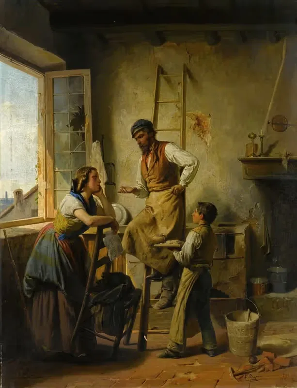 Обсуждение по случаю by Луиджи Бьянки, 1861 — digital art print download