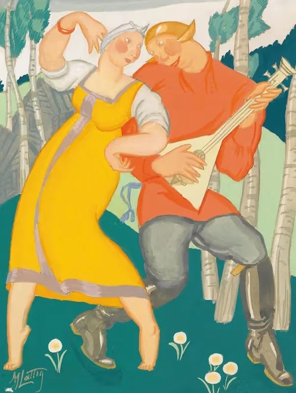Балалайка by Михаил Пелопидович Латтри — digital art print download