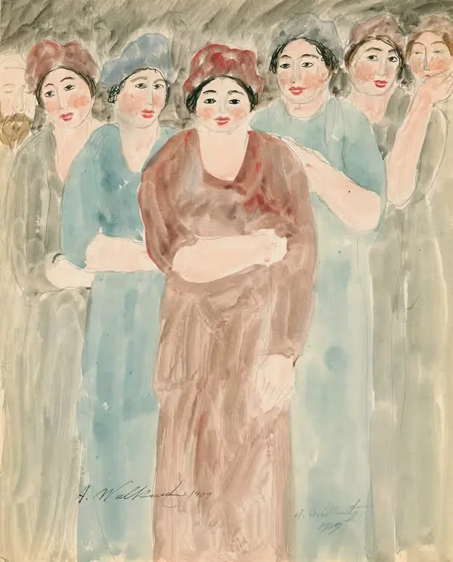 Стоящие женщины by Абрахам Уолковиц, 1909 — digital art print download