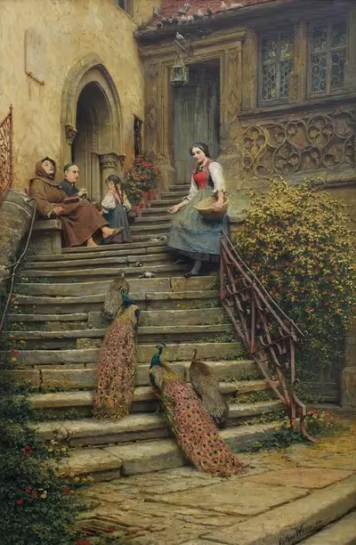 Воскресное утро by Артур Вассе, 1888 — digital art print download