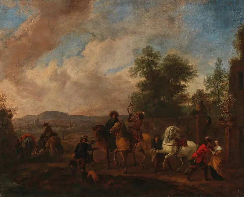The departure for the hunt — August Querfurt