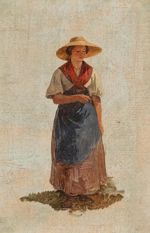 Junge Frau in Tracht — Circle of Friedrich Gauermann