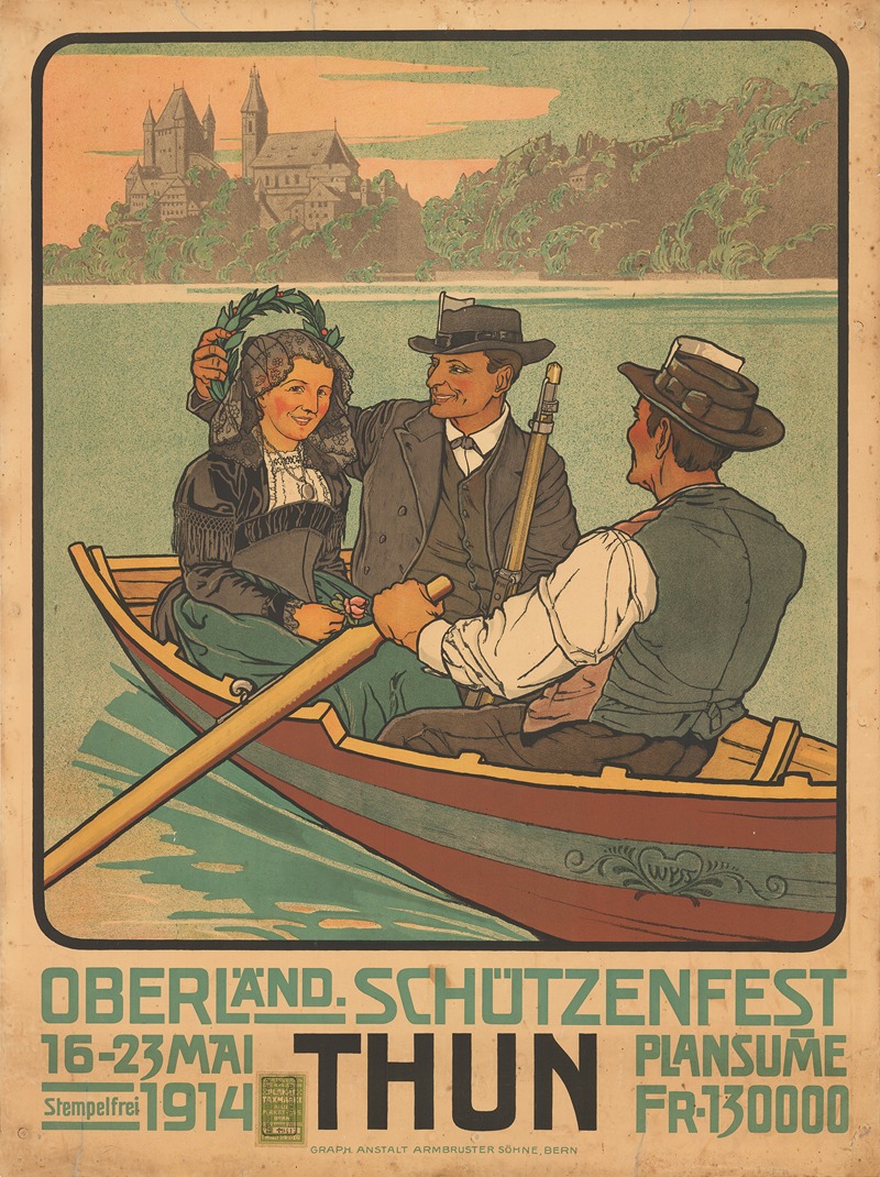 Oberländ. Schützenfest – Thun by Paul Wyss, 1914 — digital art print download