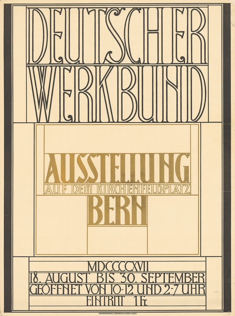 Deutscher Werkbund – Ausstellung Bern — Peter Behrens