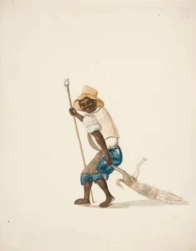 Indian Man Dragging Dead Dog by Francisco Fierro — digital art print download