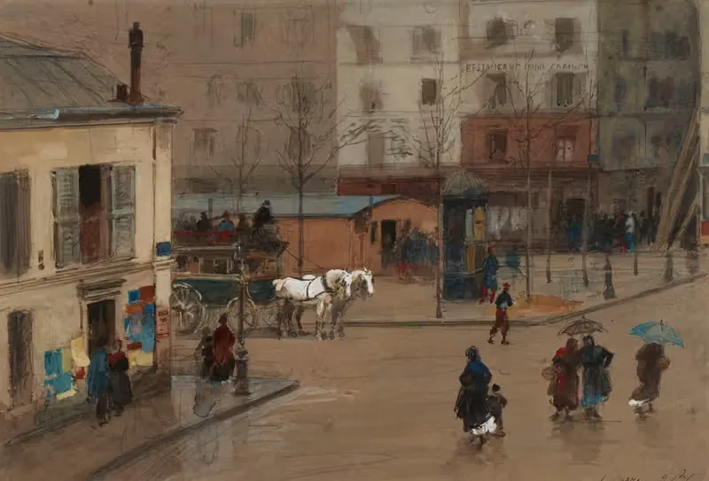 Перекресток, 8 февраля 1871 by Исидор Пильс, 1871 — digital art print download