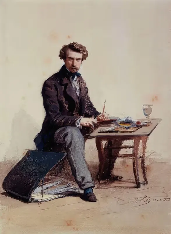 Портрет художника by Исидор Пильс, 1853 — digital art print download