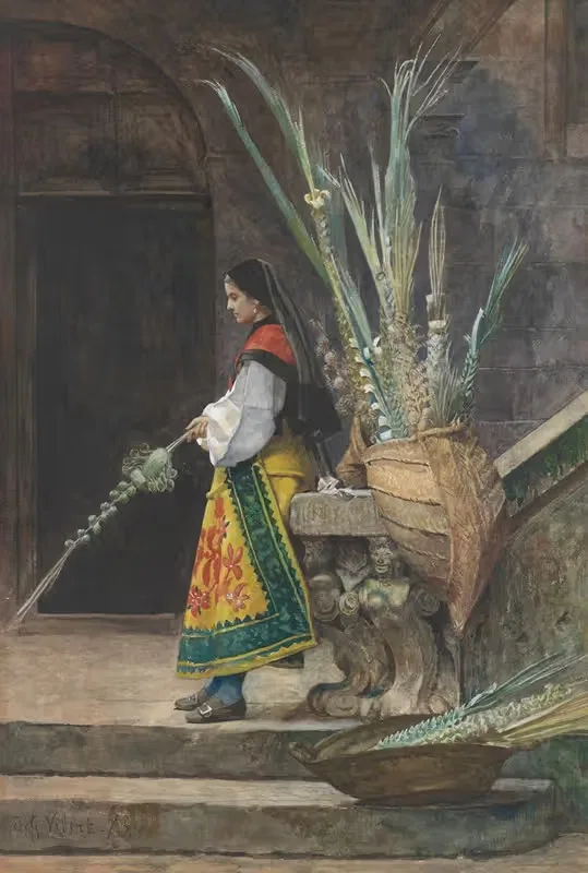 Вербное воскресенье в Испании by Жан Жорж Вибер, 1873 — digital art print download