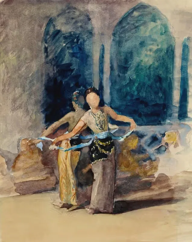 Village Dancing Girls at Garoet in the Preanger Regency, Java — John La Farge