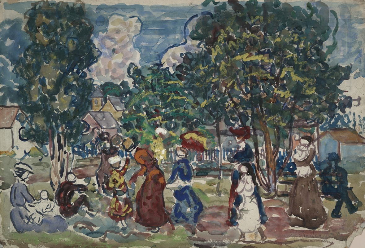 Sunday Promenade by Maurice Prendergast — digital art print download