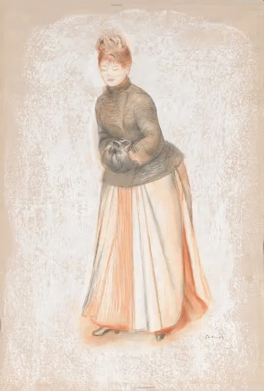 Молодая женщина с муфтой by Пьер-Огюст Ренуар, 1860–1919 — digital art print download