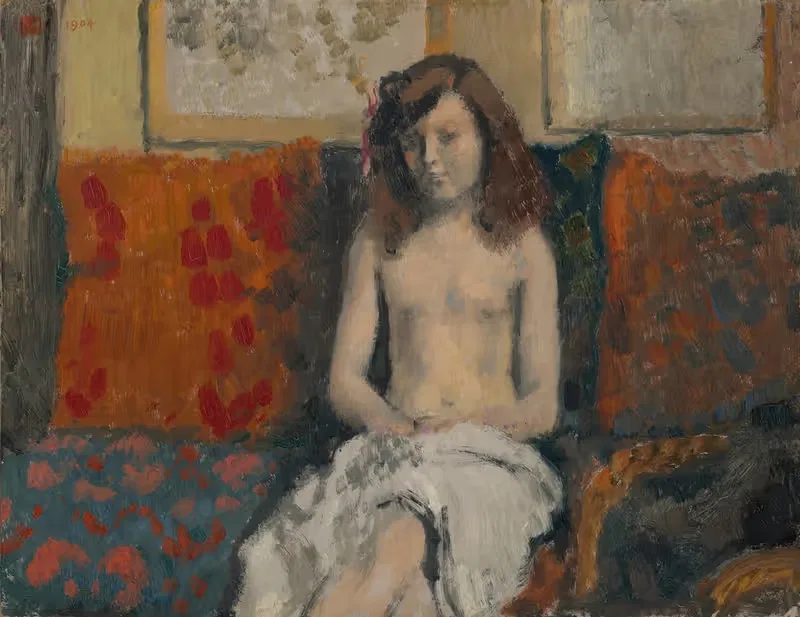 Jeune fille dans un intérieur — Georges Lemmen